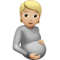 Pregnant Person- Medium-Light Skin Tone emoji on Apple